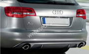 Накладка на задний бампер для Audi A6(C6) универсал после 2008г.