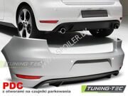 Бампер задний для Volkswagen Golf VI под парктроники (двойной выхлоп)